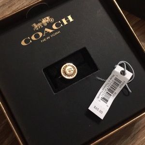 Rose Gold Coach Pendent Ring size 8